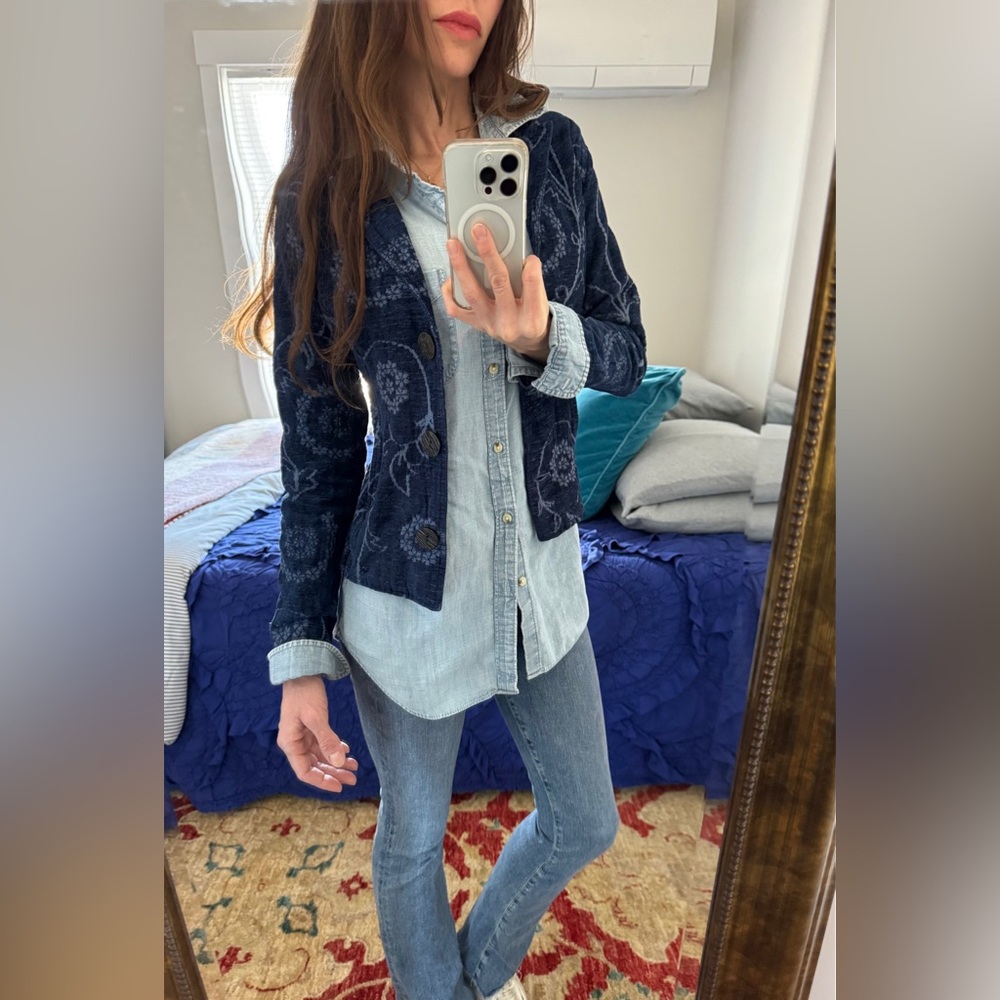Vintage Jacquard tapestry jacket size XS